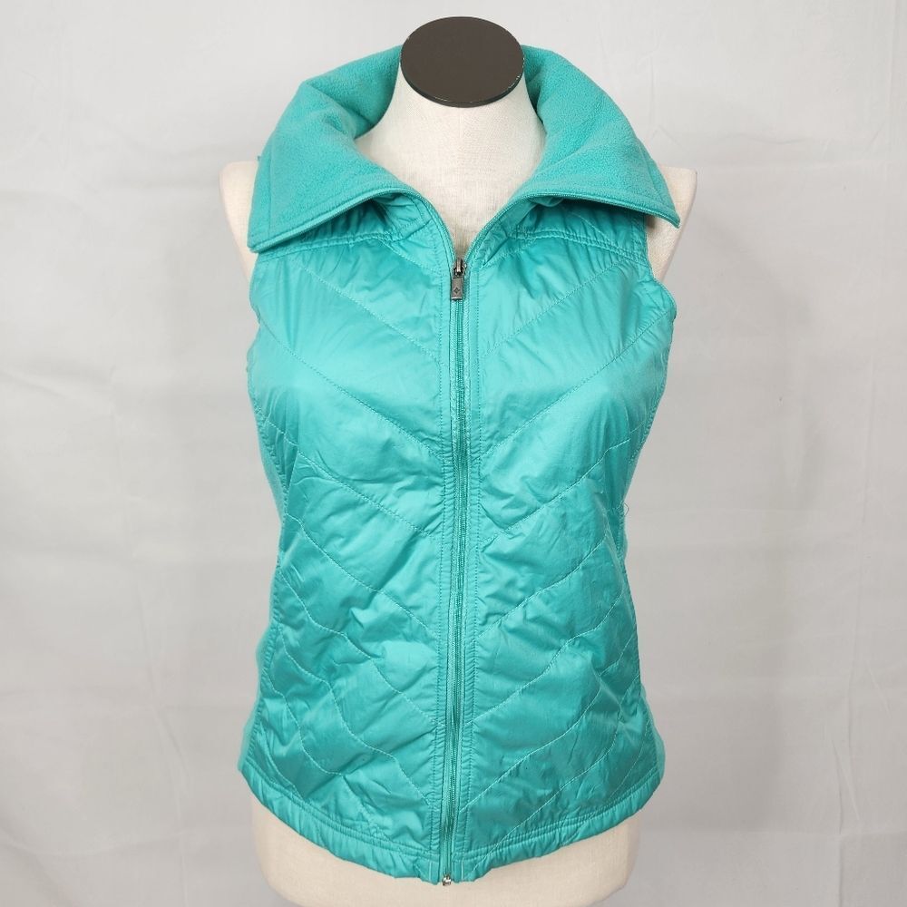 3/$25 Columbia Mix It Around Women's Teal Green Quilted Vest Sz M